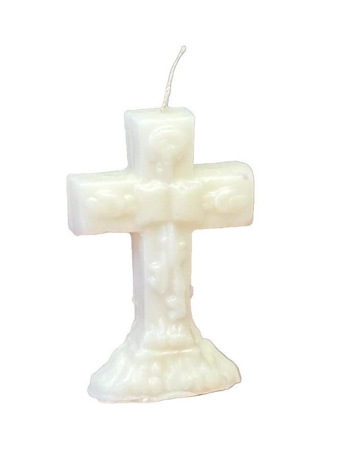 Ritual Candle Cross (White) - 4.5 x 2.75 Inches